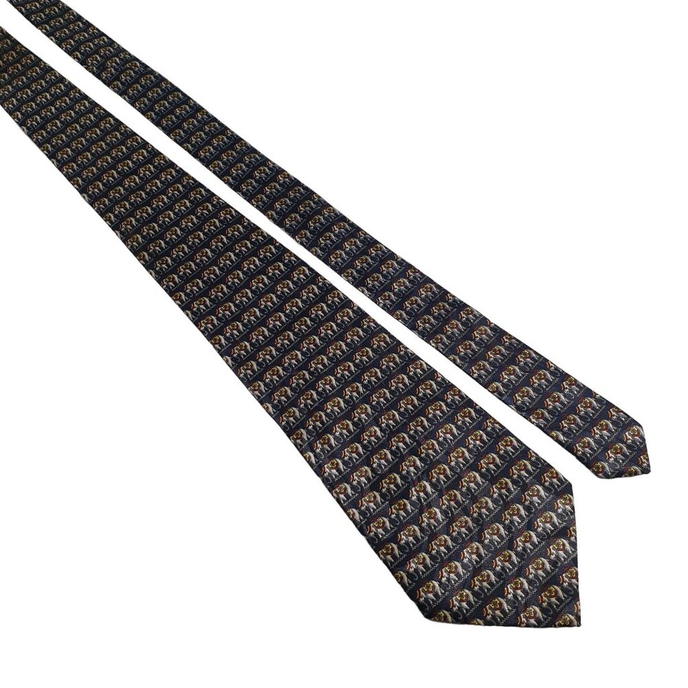 Fratello Elephant Necktie Tie Mens Blue Designer Accessory Work Office Dad Gift